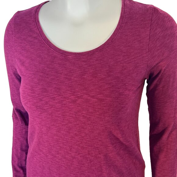 Sigrid Olsen Tee Shirt Tunic Womens M Dark Heathered Red Long Sleeve - Picture 2 of 11